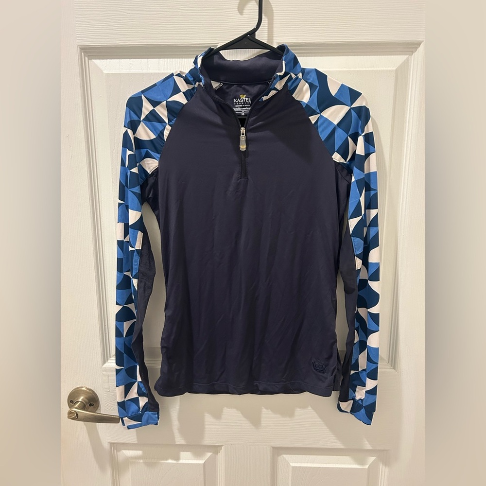 Kastel Denmark Blue Geometric Long Sleeve Sun Shirt